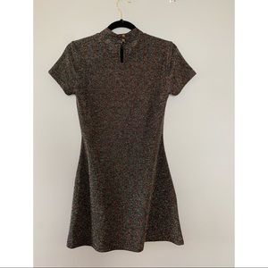 Forever 21 Short Slv Mock Neck Mini Dress